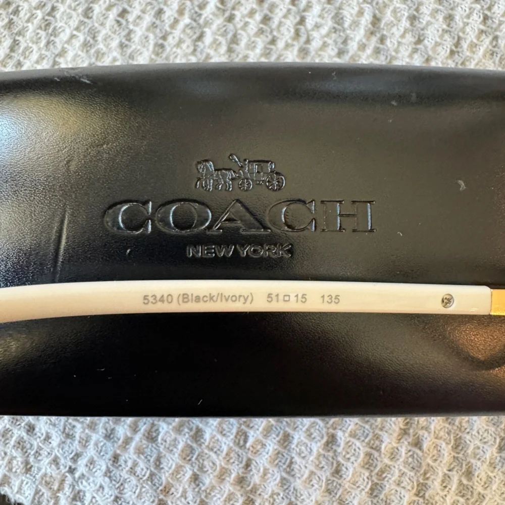 Coach 5340 Black and Ivory Eyeglasses with Case - Picture 3 of 3